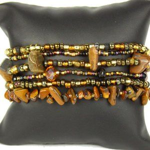 Czech Glass Bead EARTH TONES Bracelet